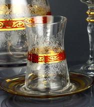 LaModaHome Turkish Arabic Tea Glasses Set, Fancy Vintage Handmade Set for Servin - £55.24 GBP