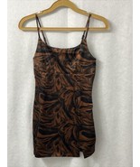 Women&#39;s Notch Slip Dress - Wild Fable™ Color: Brown Swirl - Size M - £5.93 GBP