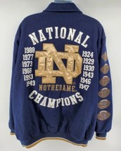 Notre Dame Irish Wool Bomber Letterman Jacket Size 4XL National Champions G-III - $148.45