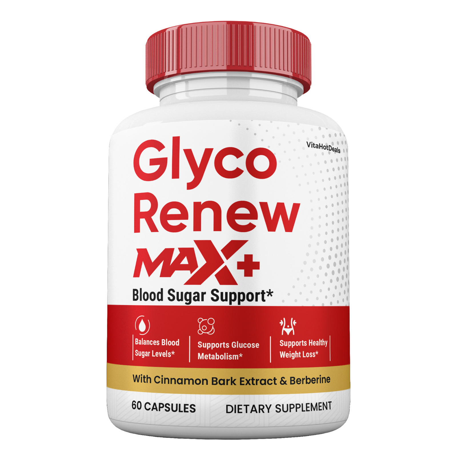 1 Pack Glyco Renew Max + Blood Sugar Capsules 2x Higher Potency Formula