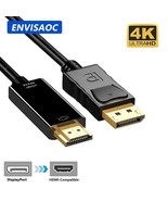 DP to HDMI Adapter 1.8m Cable 2K 4K 1080P for Desktop Laptop TV Projector - £11.05 GBP+