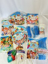 Coco Cartoon birthday party supplies plates, banner, tablecloth, balloon... - £22.04 GBP