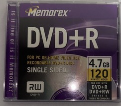 Memorex DVD+R 4.7GB 120 Minute PC or Home Video Use 3 New Sealed Recordable Disc - £15.77 GBP