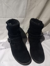 SUPERDRY  SUEDE Black Boots Women  SIZE 6  Express Shipping - $43.70