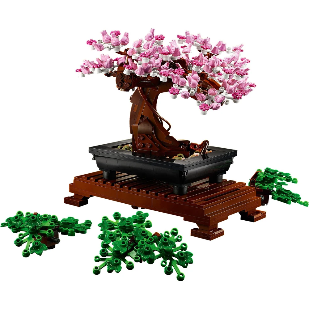 Moc B Bonsai Tree Flower Bouquet Building Block Bricks Model Home Decoration Pla - $84.00