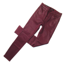 NWT J Brand Alana High Rise Crop in Oxblood Coated Ankle Slit Stretch Jeans 25 - £49.56 GBP