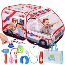 Ambulance Pop-Up Play Tent For Kids With Sounds, Doctor Kit &amp; Ball Pit F... - $62.32
