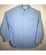 Columbia PFG Men’s XXL Shirt Button Down L/S Blue Vented Fishing Outdoors - $40.73 CAD