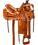 New Brown Western Leather Horse Saddle &amp; tack Size (12&quot; To 18&quot;) Inch - $506.40 CAD+