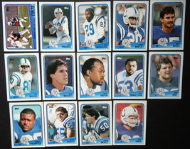 1988 Topps Indianapolis Colts Team Set of 14 Football Cards - £3.96 GBP