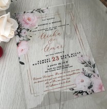 Acrylic Bridal Shower Invitations,Acrylic Invitations,10pcs wedding invitations - £25.57 GBP