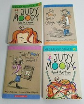 Lot of 4 JUDY MOODY Books by Megan McDonald 1 2 8 12 Famous College Mood... - £7.18 GBP