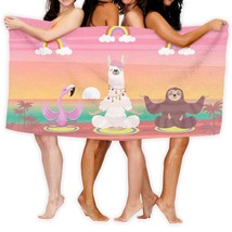 Sloth Alpaca Flamingo Beach Towels Oversized Microfiber Soft Large Absorbent Bat - $31.99