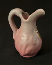 Vintage Niloak Miniature Matte Gray Art Pottery Pitcher Vase with Original Label - £10.98 GBP