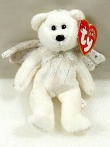 2003 TY Jingle Beanies Collection Herald Holiday White Angel Bear MINI - $17.82