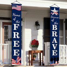 Patriotic Soldier Porch Sign Banners,for Memorial Day-4th July Decor Hanging - £16.84 GBP