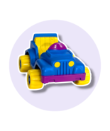 Garfield Vintage 1988 Action Figure Toy Car: Blue and Yellow Jeep - $12.90