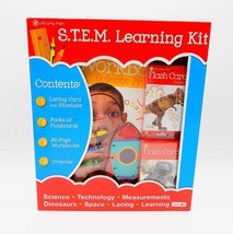 STEM Educational Box Set With 3 Early Learning Workbooks, Flash Cards, C... - £15.73 GBP