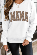 White Checkerboard MAMA Graphic Drop Shoulder Sweatshirt - $25.65