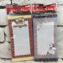 Mary Engelbreit Christmas Themed Magnetic List Pads Notepads Colorbok 2006 - £11.60 GBP
