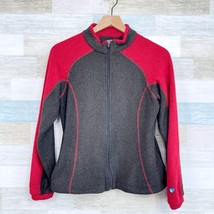 KUHL Alfpaca Fleece Jacket Brown Red Full Zip Pockets Thumbholes Womens ... - $69.29