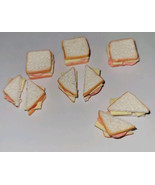 Dollhouse Bologna And Cheese Sandwich Set Doll Food Lunch Sandwich Cut A... - £6.40 GBP