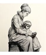 The Lesson 1888 Teacher Child Victorian Antique Art Print Mario Roggi DWT4B - €30,02 EUR