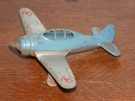 Vintage Kidde-Toy Hubley US Army Cast Metal Plane with Fold Up Wheels - $1,660.87 MXN