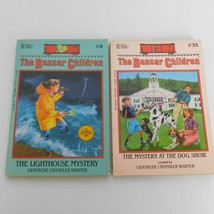 Lot of 2 Gertrude Warner Boxcar Children Paperback #8 #35 Lighthouse Mystery Dog - £10.65 GBP