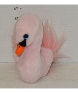 Ty Odette the Pink Swan 6&quot; Beanie Babies baby Velvety plush toy - $184.76 MXN