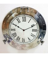 Marine Brass Ship Porthole Clock 59.6 cm Nautical Wall Clock Home Decor - £183.70 GBP