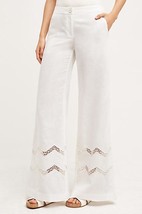 NWT ANTHROPOLOGIE OPENWORK WIDE-LEGS WHITE TROUSER PANTS by ELEVENSES 2 - £39.81 GBP