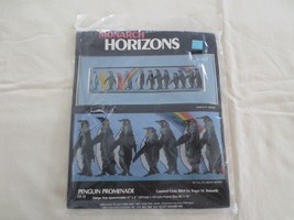 HORIZONS Monarch PENGUIN PROMENADE Counted Cross Stitch SEALED KIT by Re... - £23.89 GBP