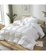 Goose Feather Down Fiber Comforter - King Size Duvet Insert, 100%, 104”X88” - $90.97