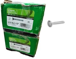 Carriage Bolt 5/16&quot; x 1-1/2&quot;L Steel Zinc-Plated 100-ct - Hillman 240084 ... - $34.64