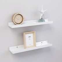  Wall Shelf Set of 2 High gloss white MDF 15.7x3.5x1.2 in - $1,429.25 MXN