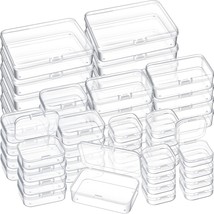 76 Pcs Mixed Sizes Storage Containers Box With Hinged Lid Clear Mini Organizer P - £52.74 GBP