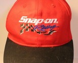 Snap On Racing Baseball Hat Cap Red &amp; Black Snapback - $10.88