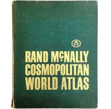 Cosmopolitan World Atlas 1963 First Edition w/ Full Size Map Poster HC XL WHBS - £102.38 GBP
