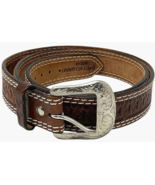Ranger Belt Co IB1008C Men’s Western Concho Belt Sz 46 Brown Hand Tooled... - $60.62 CAD