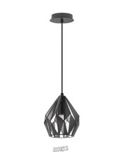 Eglo Carlton 3 1-Light Matte Black and Silver Pendant Dimmable Adjustabl... - £60.74 GBP