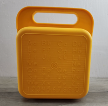 1980&#39;s  Tupperware Yellow ABC/123 Lunch Box / Storage Box 1408 - £9.54 GBP