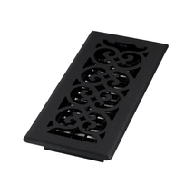 Floor Diffuser 4x10 Black Metal Register Vent Cover Cast-Iron Style Heat AC HVAC - £12.98 GBP