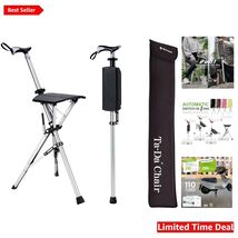 Innovative Ta-Da Chair - Compact Aluminum Walking Stick with Chair Funct... - $314.77