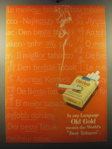 1950 Old Gold Cigarettes Ad - In any language Old Gold means the world&#39;s best  - £14.54 GBP