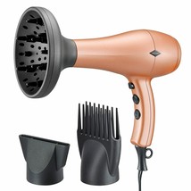 Hair Blower Blow Dryer with 3 Comb Attachments for Styling Straighten Drying - £55.14 GBP