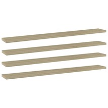 vidaXL Bookshelf Boards 4 pcs Sonoma Oak 31.5&quot;x3.9&quot;x0.6&quot; Engineered Wood - £19.99 GBP