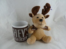 Hershey’s Chocolate Mug Coffee Tea Cocoa 8-10 oz + Reindeer - £11.67 GBP