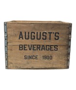 Rare August Beverage Co Wood Crate Mahonoy City PA 1948 Antique Box - $2,431.45 MXN