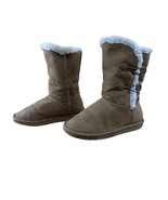 Girls Faux Suede Fur Tan Brown Boots Generic Unbranded Size 1 Winter Cas... - $8.90